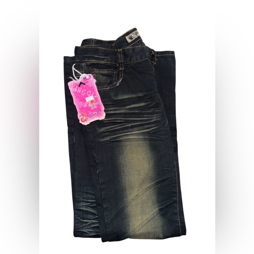 Ying Qi Women's Dark Blue Black Jeans - Picture 3 of 6